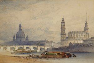 درسدن من نهر إلبه ، 1853 بواسطة وليام كالو