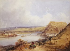 Ehrenbreitstein و Koblenz من مرتفعات Pfaffendorf بواسطة وليام كالو