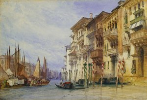 القصور بالقرب من مدخل القناة الكبرى ، البندقية ، 1898 بواسطة وليام كالو
