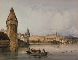 بلدة لوسيرن ، على بحيرة Quatre Cantons بواسطة وليام كالو