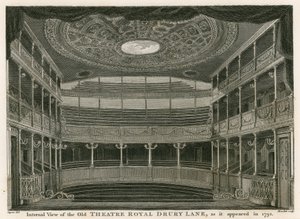 منظر داخلي للمسرح الملكي القديم ، دروري لين ، لندن ، كما ظهر عام 1792