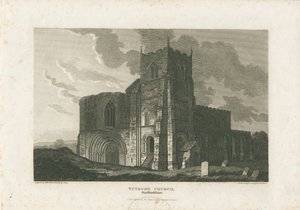 كنيسة Tutbury Priory: نقش ، بدون تاريخ [عام 1812] (طباعة) بواسطة وليام كارتر