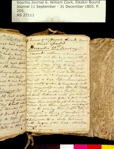 مجموعة عائلة كلارك- المجلد 6. مجلة إلكسكين ، الصفحة 205 ، 22-23 ديسمبر ، 1805 بواسطة وليام كلارك