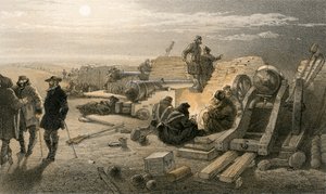 ليلة هادئة في البطاريات ، Greenhill Battery (Major Chapman&39;s) ، 29 يناير 1855 بواسطة وليام كريميا سيمبسون