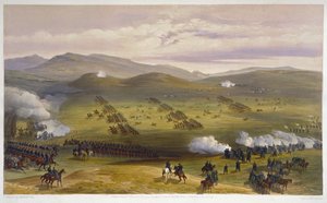 المسؤول عن لواء الفرسان الخفيف ، 25 أكتوبر 1854 ، تفاصيل المدفعية ، من مقعد الحرب في الشرق ، حانة. بواسطة Paul & Dominic Colnaghi & Co.، 1856 litho تفاصيل 75991 بواسطة وليام كريميا سيمبسون