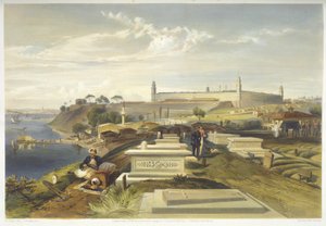 مستشفى ومقبرة ، سكوتاري ، لوحة من "مقعد الحرب في الشرق" ، حانة. بقلم Paul und Dominic Colnaghi und Co. ، 1856 بواسطة وليام كريميا سيمبسون