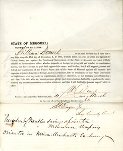 قسم الولاء لـ William D'oench of Missouri ، مقاطعة سانت لويس بواسطة وليام دونش