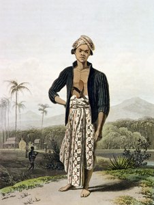 جافان من الطبقة الدنيا ، اللوحة 2 من المجلد. أنا من "تاريخ جافا" بقلم توماس ستامفورد رافلز (1781-1826) ، حانة. 1817 (أكواتينت) بواسطة وليام دانييل