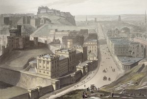 إدنبرة ، من كالتون هيل ، من "رحلة حول بريطانيا العظمى بين عامي 1814 و 1825" نشرت عام 1829 بواسطة وليام دانييل