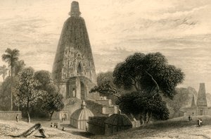 المعبد الكبير في Bode Gyah ، 1835. بواسطة وليام دانييل