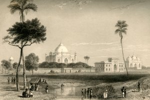 ضريح Sufter Jung ، دلهي ، 1835. بواسطة وليام دانييل