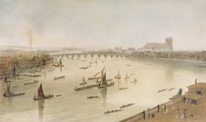 جسر وستمنستر من منزل سومرست ، 1805 بواسطة وليام دانييل