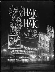 علامة مضيئة لـ Haig and Haig Whisky ، مدينة نيويورك ، 6 يناير 1917 بواسطة وليام ديفيس هاسلر