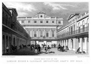 مستودع London Horse and Carriage ، طريق جرايز إن ، 1828.