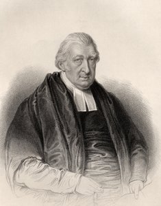 القس رولاند هيل ، منقوش بواسطة S. Freeman ، من "معرض الصور الوطنية ، المجلد الرابع" ، تم نشره عام 1820 (ليثو) بواسطة وليام ديربي