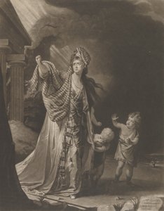 السيدة ييتس في شخصية المدية ، 1771. بواسطة وليام ديكنسون