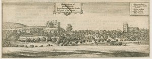 Tamworth - Panorama: engraving، nd [17th cent] بواسطة وليام دوجديل