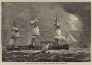 HMS الشاه ، الفرقاطة البخارية الجديدة السريعة الإبحار بواسطة وليام إدوارد أتكينز