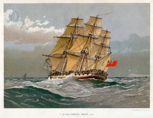 فرقاطة سلاح البحرية الملكية 38 ، c1770 c1890-c1893 بواسطة وليام فريدريك ميتشل