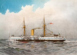 HMS Colossus ، سفينة حربية من الدرجة الثانية للبحرية الملكية ، c1890-c1893 بواسطة وليام فريدريك ميتشل