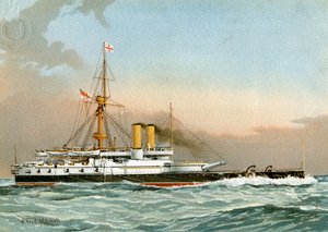 HMS Victoria ، البحرية الحربية من الدرجة الأولى ، c1890-c1893. بواسطة وليام فريدريك ميتشل