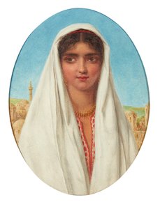 صورة لفتاة عربية (زيت على لوحة)