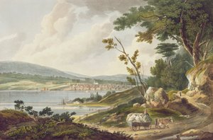 نيوبورغ ، رقم 14 من محفظة نهر هدسون ، محفورة بواسطة ج. هيل ، 1821-25 بواسطة وليام غي وول
