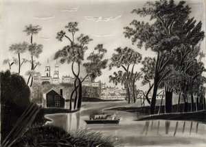 المشهد الرعوي ، ربما 1825-1850 (الجرافيت على ورق الصنفرة) بواسطة وليام غي بعد الحائط