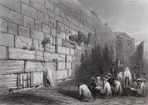 يهود "مكان البكاء ، القدس بواسطة وليام هـ. بارتليت