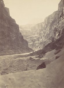 غراند كانيون على نهر كولورادو ، مصب وادي كاناب ، باتجاه الغرب ، 1872. بواسطة ويليام اتش بيل