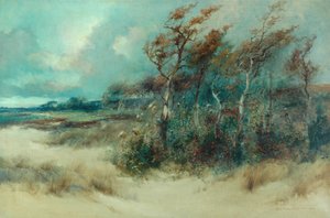 أشجار في ساندي لين ، Heysham ، 1916 بواسطة ويليام إتش باركنسون