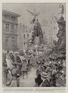 The Vandyck Tercentenary في أنتويرب ، سيارة Vandyck في المسيرة الكبرى بواسطة وليام هاثريل