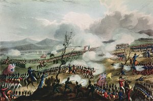 معركة نيفيل ، 10 نوفمبر 1813 ، نقشها توماس ساذرلاند ، 1813