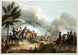 معركة سالامانكا ، 22 يوليو 1812 ، محفورة بواسطة ج. كلارك ، ملونة بواسطة م. دوبورج (أكواتينت)
