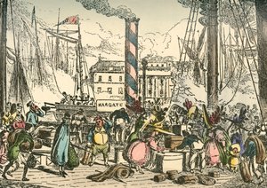 الحصول على متن حزمة البخار Margate في London Bridges Wharf ، 1838 بواسطة وليام هيث
