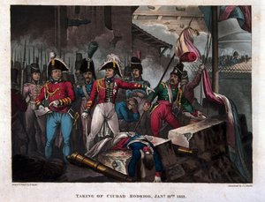 الاستيلاء على سيوداد رودريغو في 19 يناير 1812 ، نشر 1818 (أكواتينت) بواسطة وليام هيث