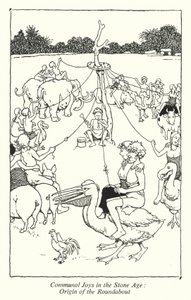 Communal Joys in the Stone Age, Origin of the Roundabout (litho) بواسطة وليام هيث روبنسون