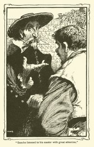 رسم توضيحي لـ Don Quixote (litho) بواسطة وليام هيث روبنسون