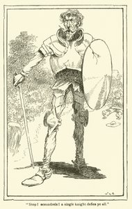 رسم توضيحي لـ Don Quixote (litho) بواسطة وليام هيث روبنسون