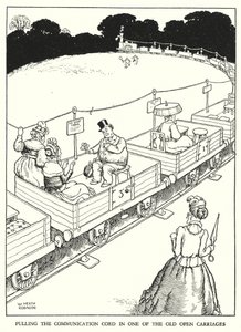 رسم توضيحي للسكك الحديدية Ribaldry بواسطة W Heath Robinson (litho) بواسطة وليام هيث روبنسون