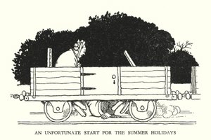 رسم توضيحي للسكك الحديدية Ribaldry بواسطة W Heath Robinson (litho) بواسطة وليام هيث روبنسون