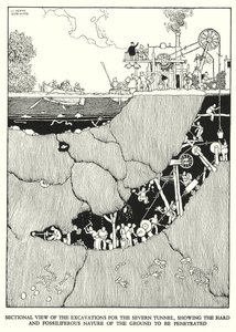 رسم توضيحي للسكك الحديدية Ribaldry بواسطة W Heath Robinson (litho) بواسطة وليام هيث روبنسون