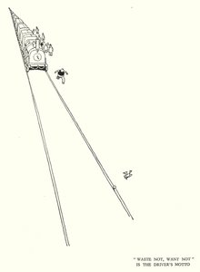رسم توضيحي للسكك الحديدية Ribaldry بواسطة W Heath Robinson (litho) بواسطة وليام هيث روبنسون