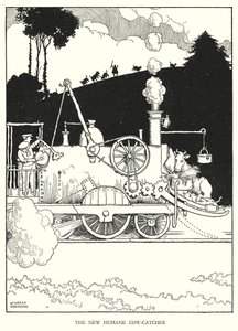 رسم توضيحي للسكك الحديدية Ribaldry بواسطة W Heath Robinson (litho) بواسطة وليام هيث روبنسون