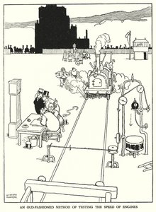 رسم توضيحي للسكك الحديدية Ribaldry بواسطة W Heath Robinson (litho) بواسطة وليام هيث روبنسون