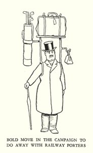 رسم توضيحي للسكك الحديدية Ribaldry بواسطة W Heath Robinson (litho) بواسطة وليام هيث روبنسون