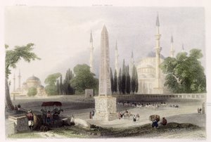 مسلة مصرية في Atmeidan ، أو Hippodrome ، اسطنبول ، نقشها GK Richardson ، c.1850 (aquatint)