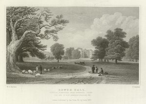 Bower Hall ، Steeple Bumpstead ، بالقرب من Haverhill ، Essex ، مقعد Elly Anderson Stephens ، Esquire بواسطة وليام هنري بارتليت