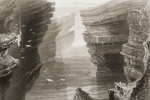 كوف في مال باي ، مقاطعة كلير ، أيرلندا ، من "مشهد وآثار أيرلندا" لجورج فيرت ، 1860 بواسطة وليام هنري بارتليت