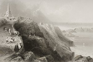 Killiney Hill ، مقاطعة دبلن ، أيرلندا ، من "مشهد وآثار أيرلندا" بقلم جورج Virtue ، 1860s بواسطة وليام هنري بارتليت